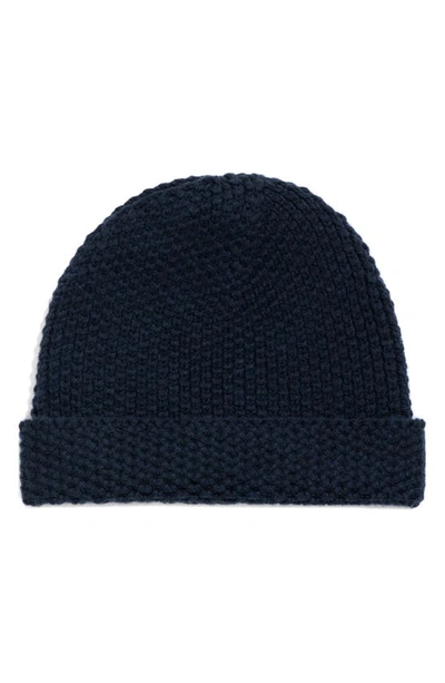 Shop Loro Piana Rougemont Reversible Cashmere Beanie In Blue Navy
