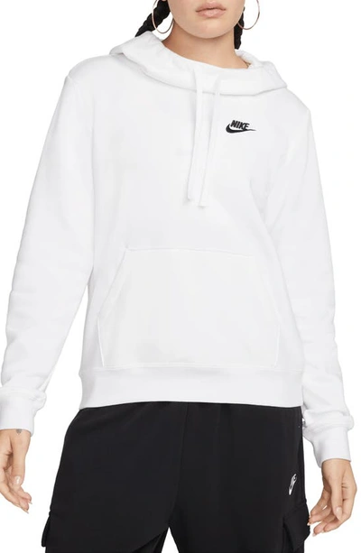 Shop Nike Sportswear Club Fleece Funnel Neck Hoodie In White/ Black