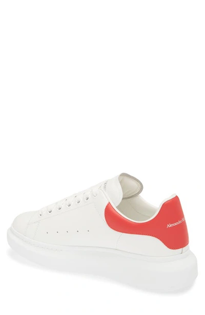 Shop Alexander Mcqueen Oversized Sneaker In White/ Lust Red