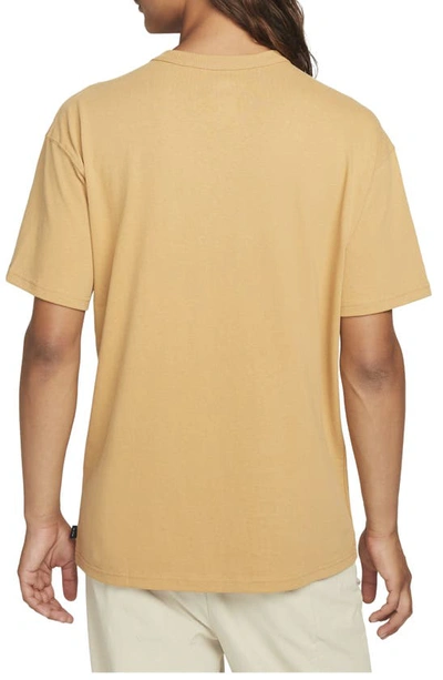 Shop Nike Premium Essential Cotton T-shirt In Elemental Gold
