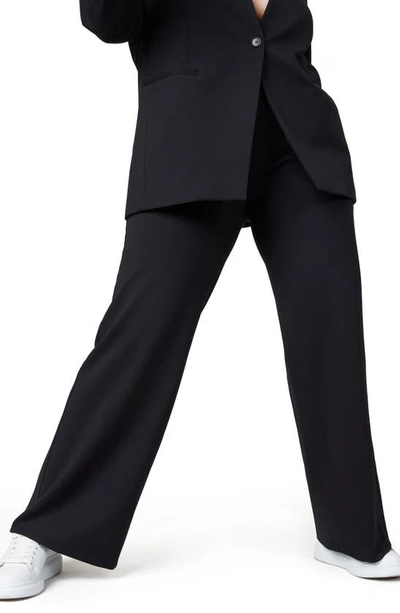 Shop Spanx The Perfect Wide Leg Ponte Pants In Classic Black