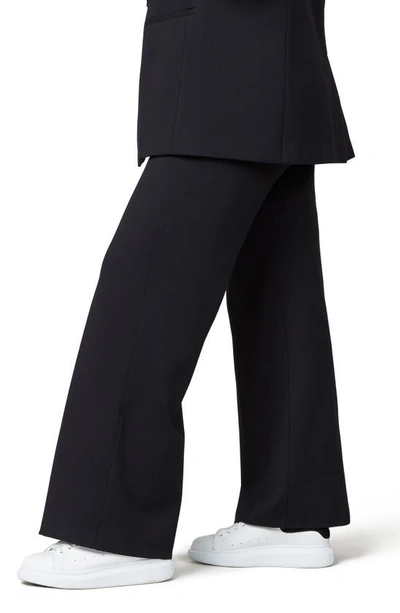 Shop Spanx The Perfect Wide Leg Ponte Pants In Classic Black