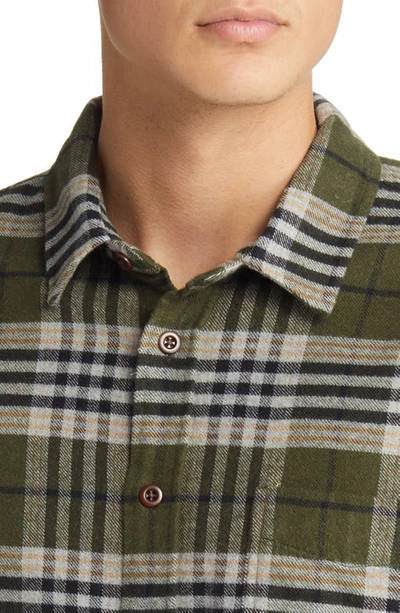 Shop Rails Forrest Plaid Button-up Flannel Shirt In Tamarind Olive Glen