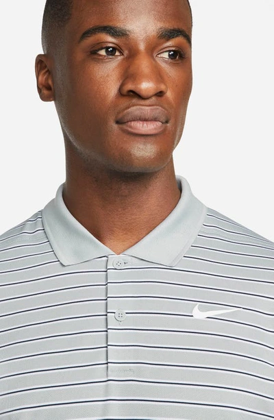Shop Nike Dri-fit Victory Golf Polo In Lt Smoke Grey/ White