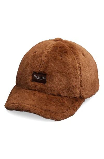 Shop Rag & Bone Addison Faux Fur Baseball Hat In Teddy