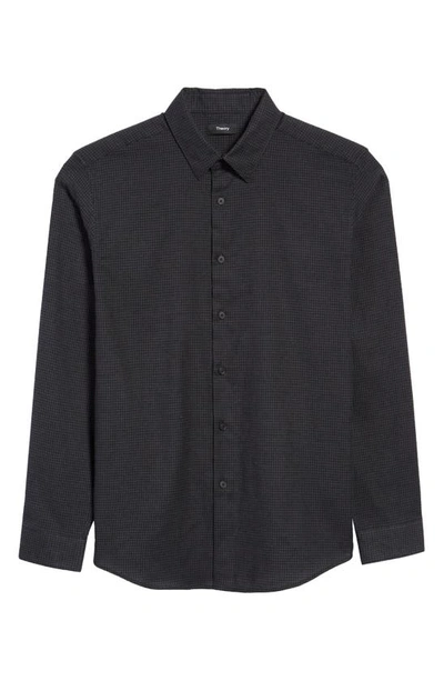 Shop Theory Irving Gingham Slim Fit Overdyed Gingham Button-up Shirt In Pestle - Apw