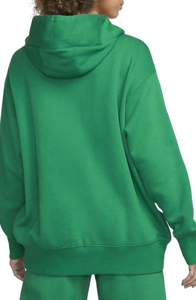 Shop Nike Sportswear Phoenix Fleece Full Zip Hoodie In Malachite/ Sail