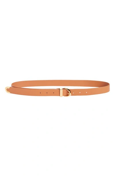 Shop Khaite Bambi Lambskin Leather Belt In 902 Caramel