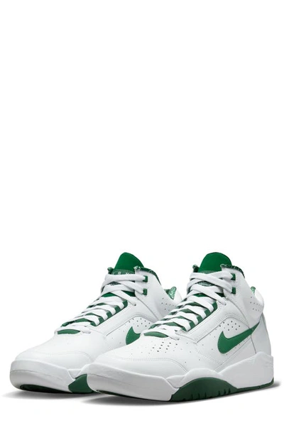 Shop Nike Air Flight Lite Mid Basketball Sneaker In White/ Gorge Green