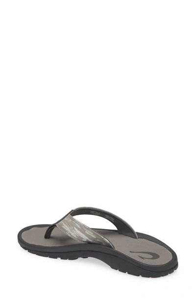 Shop Olukai Ohana Flip Flop In Pavement / Wai Camo