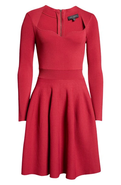 ted baker sweetheart neckline dress