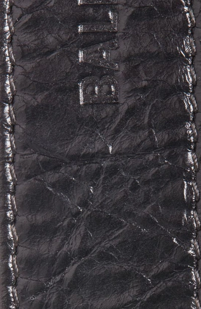 Shop Balenciaga Le Cagole Charm Leather Belt In 1000 Black