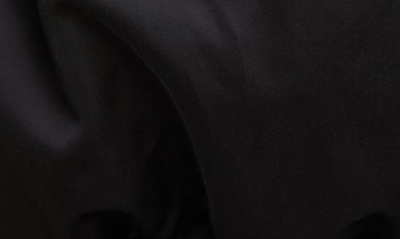 Shop Saint Laurent Satin Bomber Jacket With Faux Fur Trim In Black