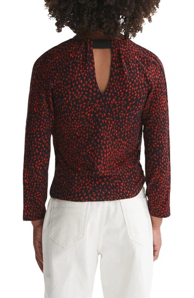Reiss Black And Red In Black Print