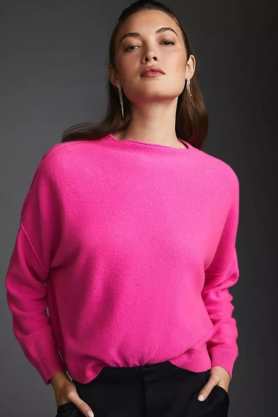 Shop Pilcro The Alani Cashmere Mock-neck Sweater By  In Pink