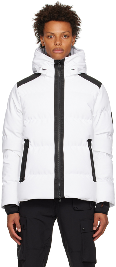 Shop Belstaff White Gyro Down Jacket