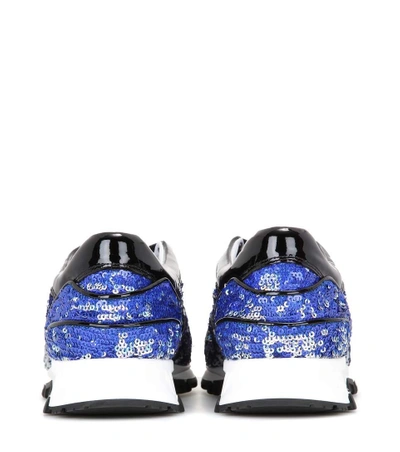 Shop Lanvin Sequin-embellished Sneakers