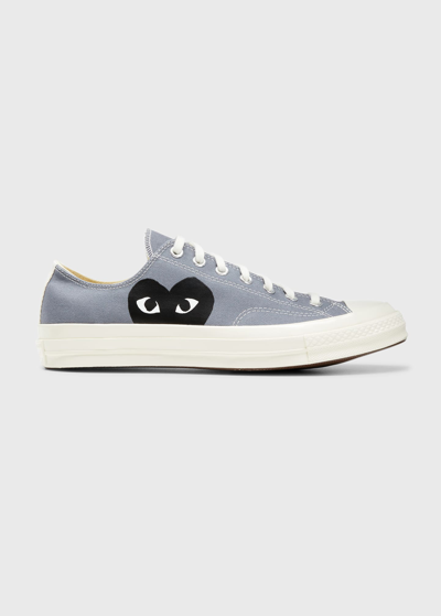 Shop Comme Des Garçons X Converse Men's Chuck Taylor Low-top Canvas Sneakers In Gray