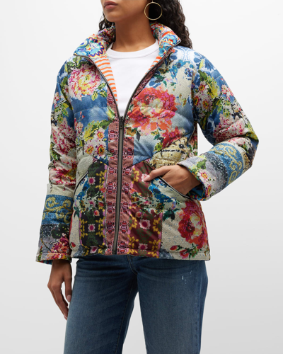 Shop Johnny Was Ita Reversible Down Puffer Jacket In Multi