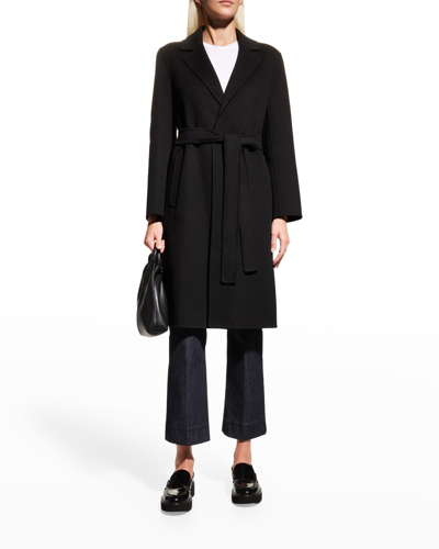 Shop Max Mara Pauline Wool Top Coat In Black