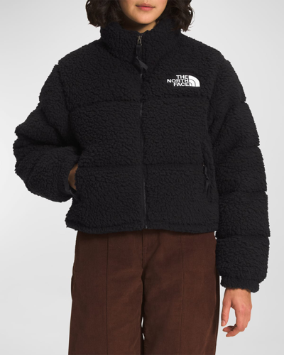 The North Face High Pile Nuptse Sherpa Jacket In Black | ModeSens