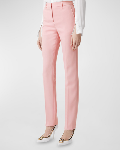 Shop Burberry Aimie Tailored Trousers In Seashell Pink
