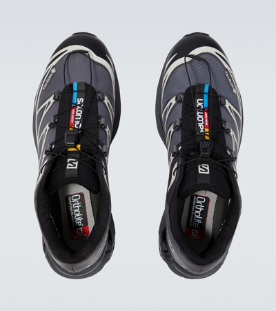 Shop Salomon Xt-6 Sneakers In Black/ebony/lunar Rock