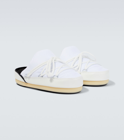 Shop Moon Boot Icon Nylon Slides In White