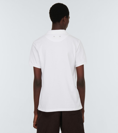 Shop Vilebrequin Palatin Cotton Piqué Polo Shirt In Blanc