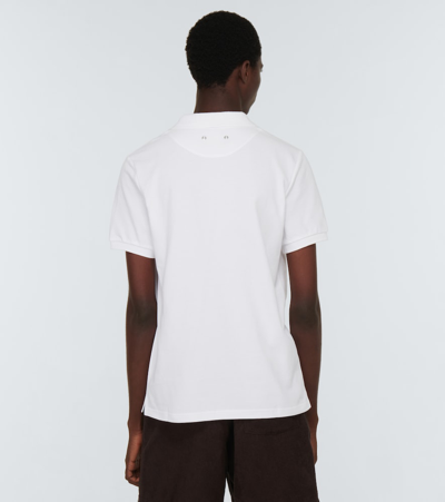 Vilebrequin Pacific Logo-embroidered Cotton-blend Terry Polo Shirt In Blanc