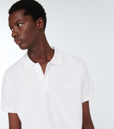 Shop Vilebrequin Palatin Cotton Piqué Polo Shirt In Blanc