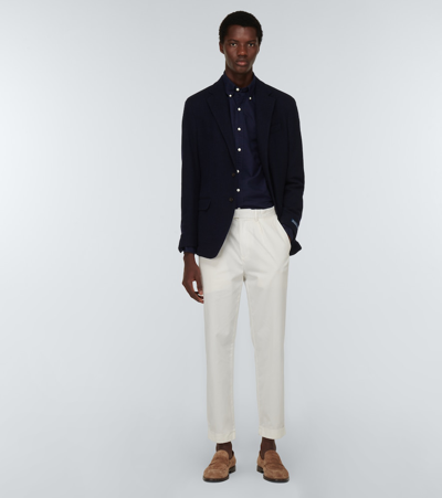 Polo Ralph Lauren Long-sleeved Sport Shirt In Rl Navy