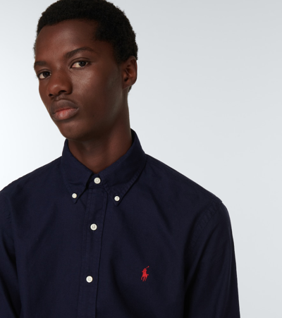 Shop Polo Ralph Lauren Cotton Shirt In Rl Navy