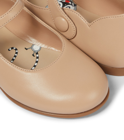Christian Louboutin Melodie Leather Ballet Flats In Nude 1
