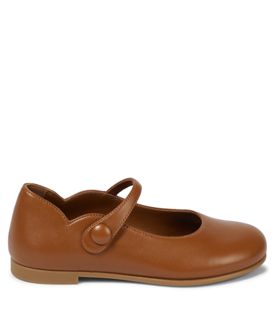 Christian Louboutin Melodie Leather Ballet Flats In Nude 5