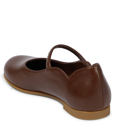 Christian Louboutin Melodie Leather Ballet Flats In Nude 8