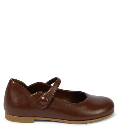 Christian Louboutin Melodie Leather Ballet Flats In Nude 8