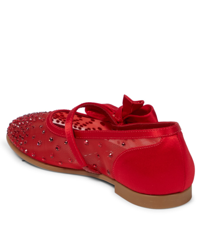 Christian Louboutin Melodie Strass Ballet Flats In Version Loubi/lin Loubi