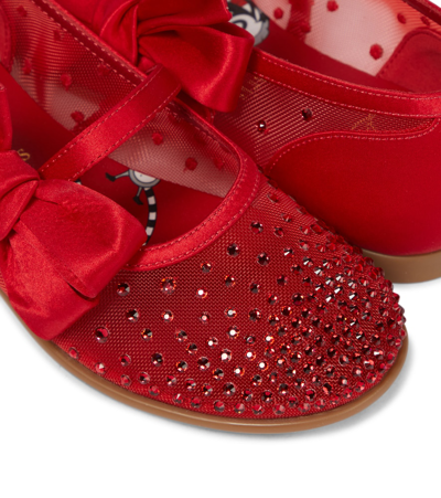Christian Louboutin Melodie Strass Ballet Flats In Version Loubi/lin Loubi