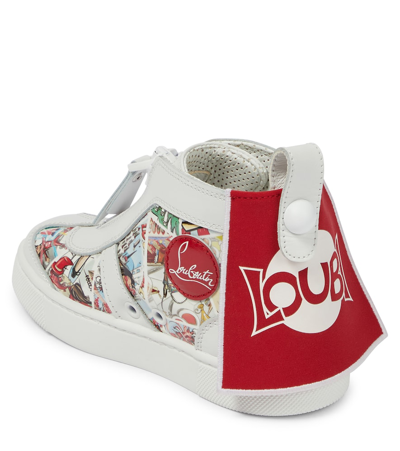 Shop Christian Louboutin Super Loubi Printed Leather Sneakers In Version Multi