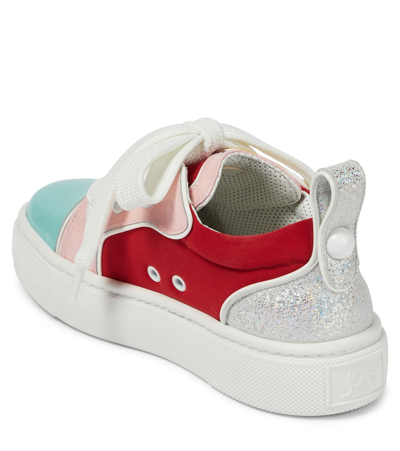 Shop Christian Louboutin Patent Leather Sneakers In Version Multi