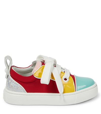 Shop Christian Louboutin Patent Leather Sneakers In Version Multi