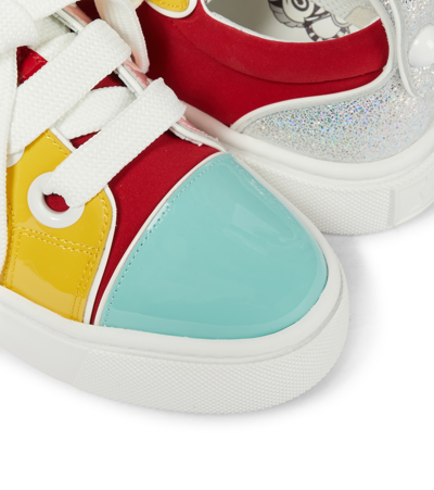 Shop Christian Louboutin Patent Leather Sneakers In Version Multi