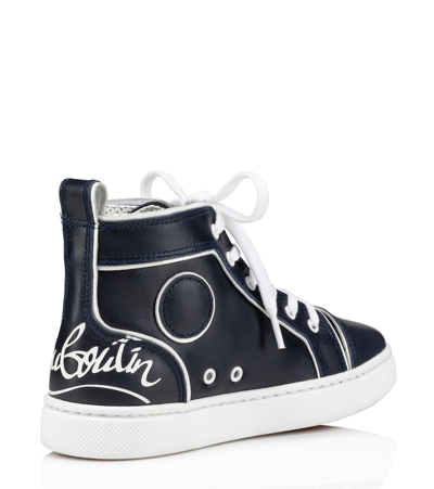 Christian Louboutin Funnytopi High-top Sneakers In Navy/bianco
