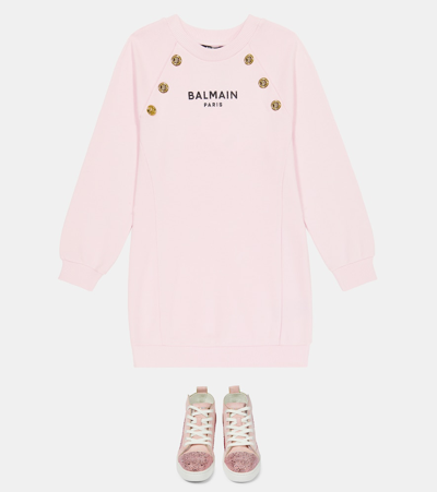 Christian Louboutin Funnytopi Strass Embellished Sneakers In Rosy/cry Ab