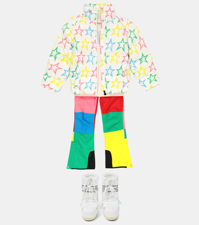 Shop Perfect Moment Nuuk Down Ski Jacket In Star Now White/rainbow Star