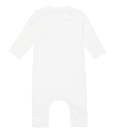 Shop Burberry Baby Logo Cotton Onesie In White