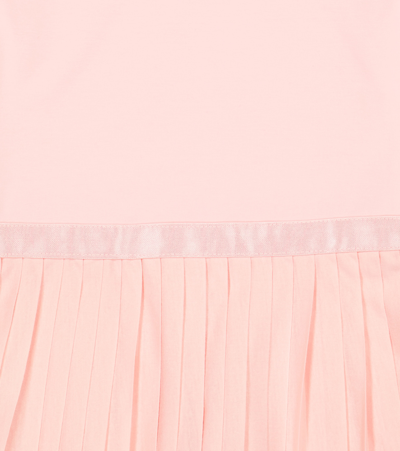 Polo Ralph Lauren Jersey Pleated Dress In Pink Sand