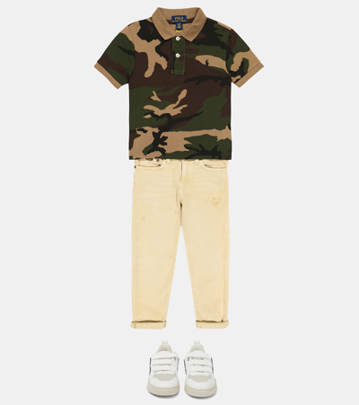 Polo Ralph Lauren Camouflage Cotton Polo Shirt In Green Multi