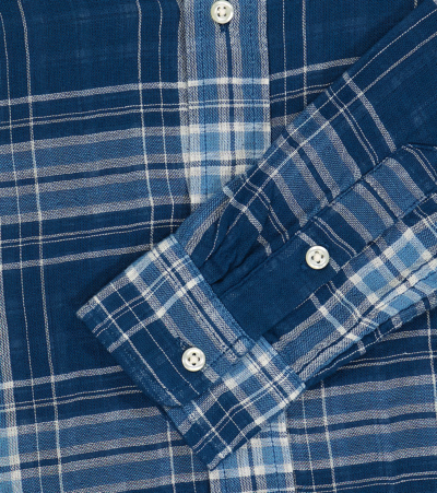 Polo Ralph Lauren Checked Cotton Shirt In 102 Lt Blue/navy Multi Plaid